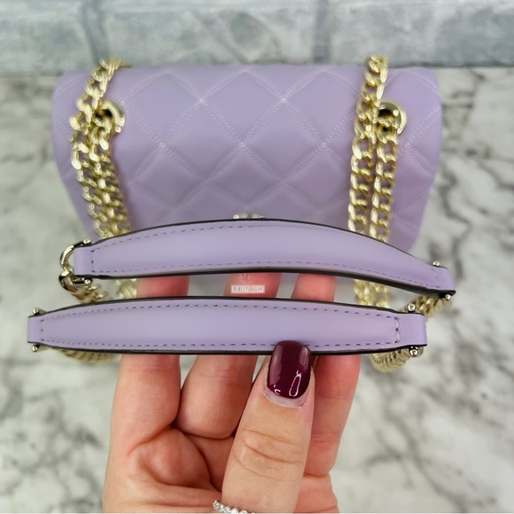 Kate Spade Natalia Quilted Leather Medium Flap Chain Shoulder Bag Crossbody - Picture 8 of 13